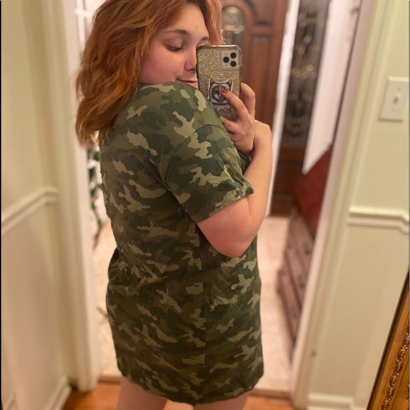 Old navy camouflage green t shirt dress - Picture 5 of 8